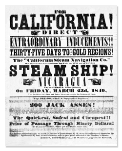 California Gold Rush Handbill 1849